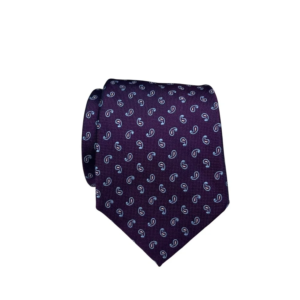 New‎ Brooks Brothers Mini Paisley Silk Blend Tie